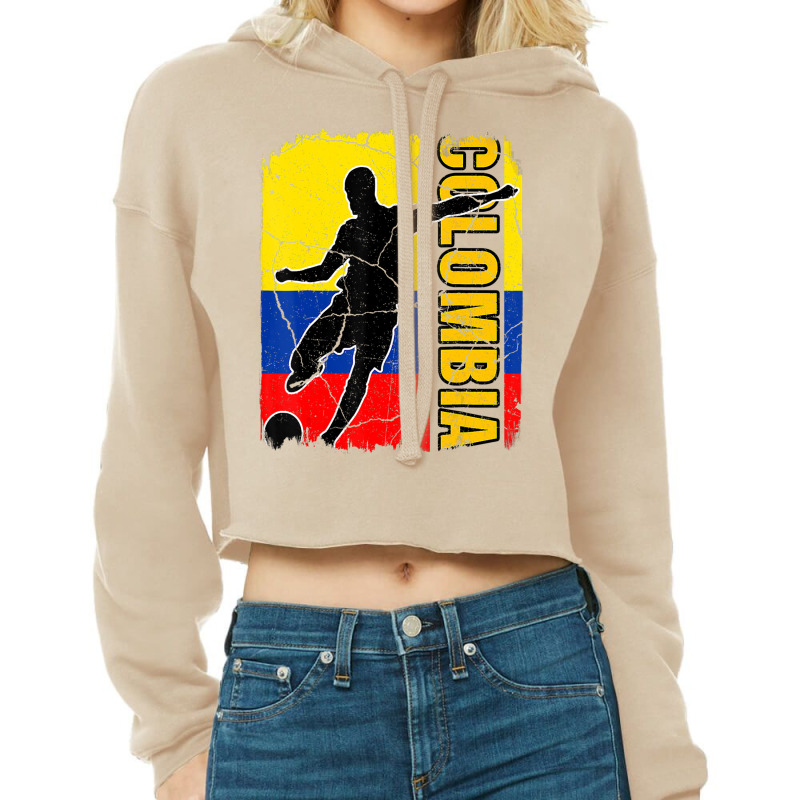 Colombian Soccer Team Colombia Flag Jersey Footbal Cropped Hoodie by mheny | Artistshot