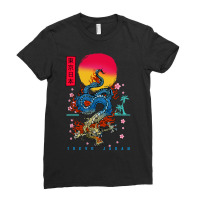 Japanese Tokyo Dragon Asian Retro 80’s Style 2 Ladies Fitted T-shirt | Artistshot