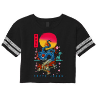 Japanese Tokyo Dragon Asian Retro 80’s Style 2 Scorecard Crop Tee | Artistshot