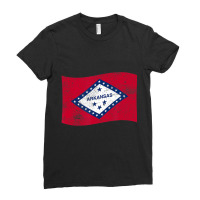 Arkansas Waving State Flag â€“Â ar Arkansan Ladies Fitted T-shirt | Artistshot