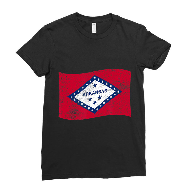 Arkansas Waving State Flag â€“Â ar Arkansan Ladies Fitted T-Shirt by imelde | Artistshot