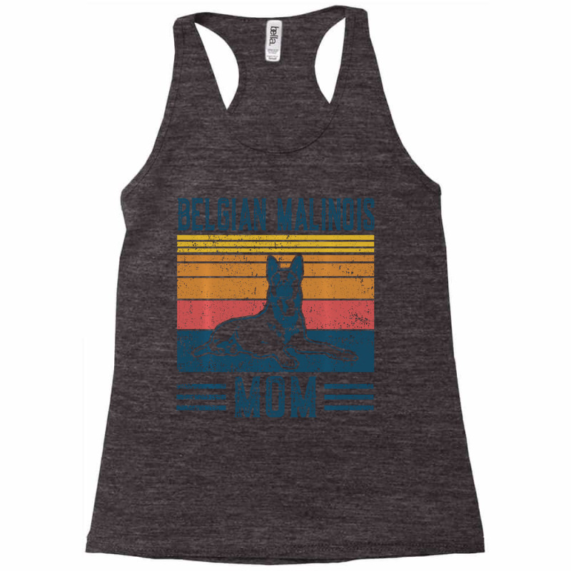 Dog Belgian Malinois Mom   Vintage Belgian Malinoi Racerback Tank by arainro | Artistshot