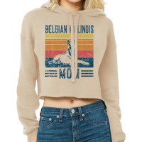 Dog Belgian Malinois Mom   Vintage Belgian Malinoi Cropped Hoodie | Artistshot