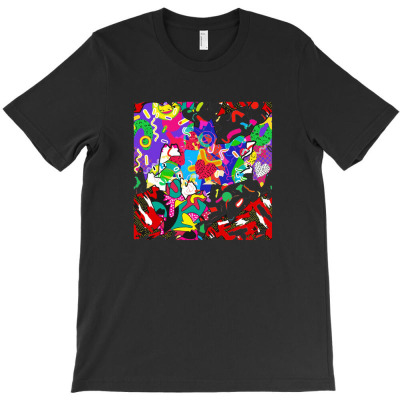 Copy Of Abstract Tropical Floral Seamless Funny Style Pattern With Pal T-shirt Designed By Tita2