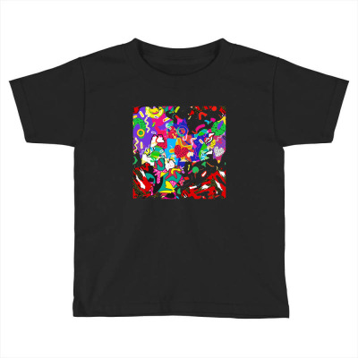 Copy Of Abstract Tropical Floral Seamless Funny Style Pattern With Pal Toddler T-shirt Designed By Tita2