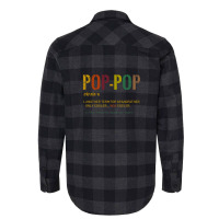 Grandpa Pop Pop Funny Definition Cool Retro Gift F Flannel Shirt | Artistshot