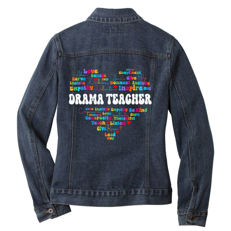 Cute Drama Teacher Appreciation Week Back To Schoo Ladies Denim Jacket by aiiluurosy | Artistshot