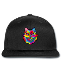 Rainbow Wolf Colorful Wild Animal Dog Lovers Magic Printed Hat | Artistshot