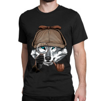 Detective Gray Wolf Spy Investigator Wildlife Wolf Classic T-shirt | Artistshot