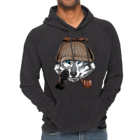 Detective Gray Wolf Spy Investigator Wildlife Wolf Vintage Hoodie | Artistshot