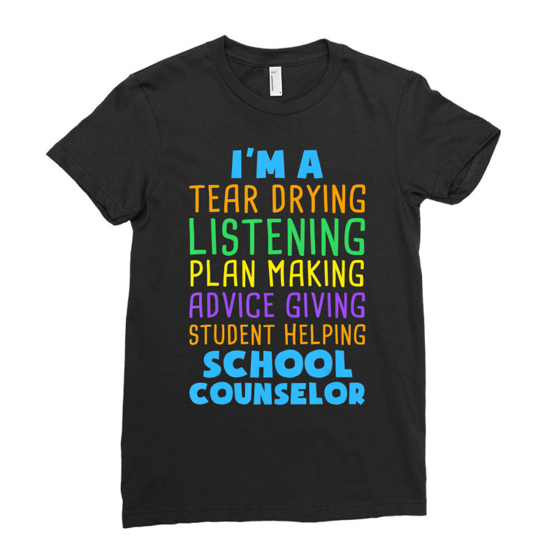 School Counselor School Psychologist Students Gift Ladies Fitted T-Shirt by voutsro | Artistshot