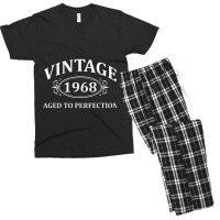 Vintage 1968 Aged To Perfection Men's T-shirt Pajama Set | Artistshot