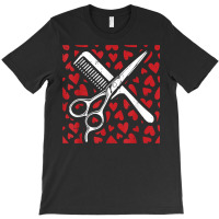 Scissor Comb Hearts Valentines Day Hair Stylist Dr T-shirt | Artistshot