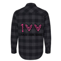 Hearts 100 Days Of Loving School 100th Day Of Scho Flannel Shirt | Artistshot