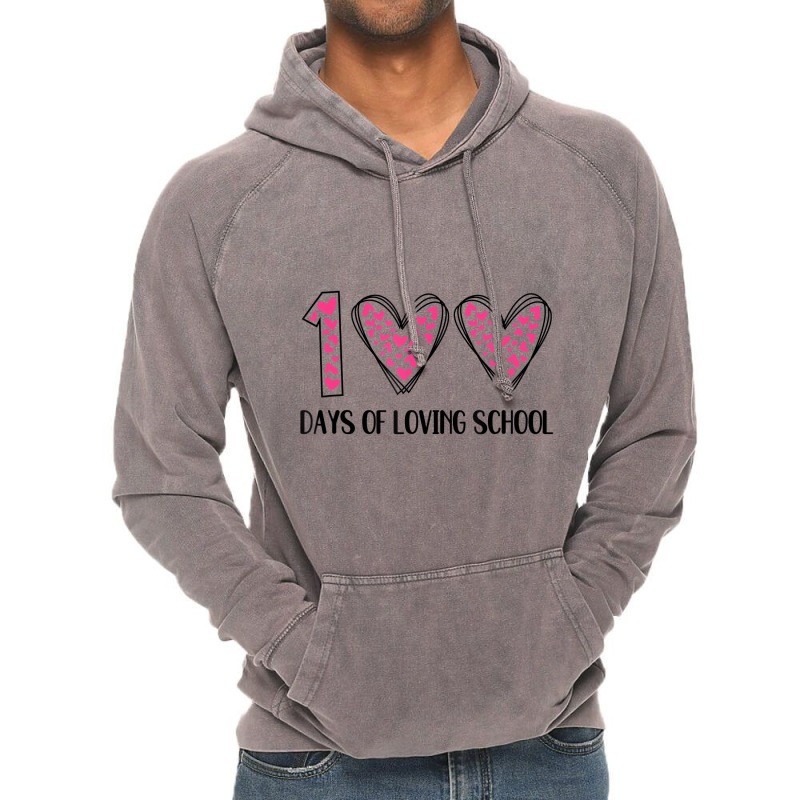 Hearts 100 Days Of Loving School 100th Day Of Scho Vintage Hoodie | Artistshot