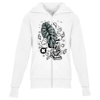 Alocasia Dragon Scale Cartoon Botany Botanist Gard Youth Zipper Hoodie | Artistshot