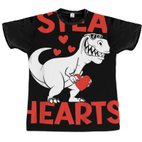 Kids Valentines Day I Steal Hearts Love Trex Dino Graphic T-shirt | Artistshot