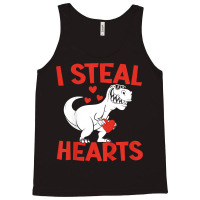 Kids Valentines Day I Steal Hearts Love Trex Dino Tank Top | Artistshot