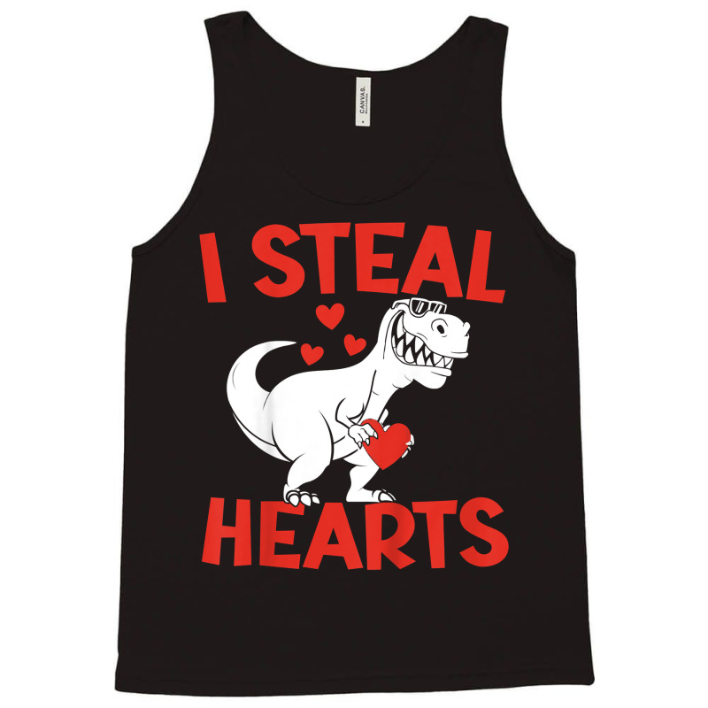 Kids Valentines Day I Steal Hearts Love Trex Dino Tank Top | Artistshot