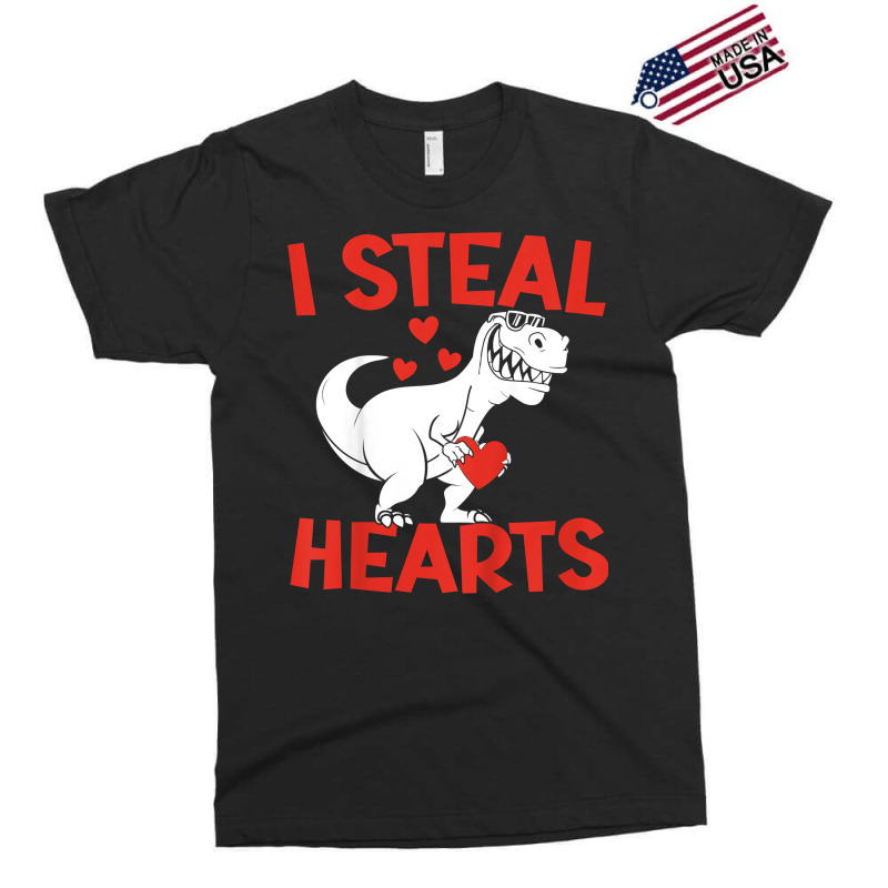 Kids Valentines Day I Steal Hearts Love Trex Dino Exclusive T-shirt | Artistshot