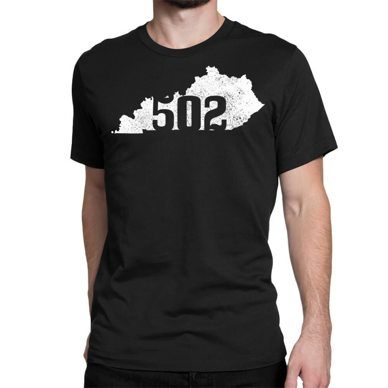 Louisville 502 Area Code Kentucky Map State Pride Classic T-shirt | Artistshot