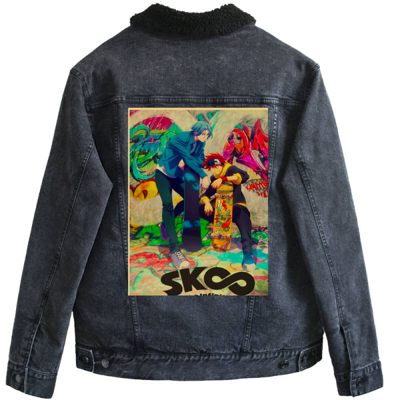 Sk8 The Infinity 50 Unisex Sherpa-Lined Denim Jacket by dajaasajrac | Artistshot