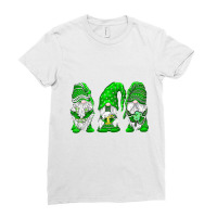 Three Gnomes Shamrock Happy St Patricks Day Family Ladies Fitted T-shirt | Artistshot