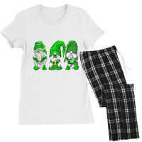 Three Gnomes Shamrock Happy St Patricks Day Family Women's Pajamas Set | Artistshot