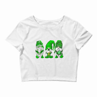 Three Gnomes Shamrock Happy St Patricks Day Family Crop Top | Artistshot