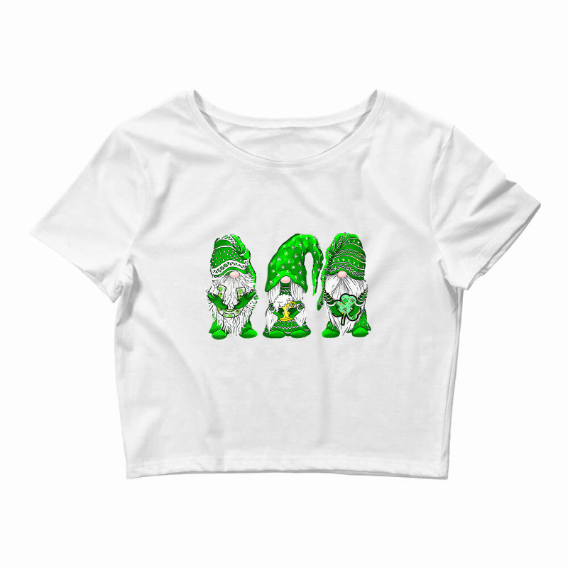 Three Gnomes Shamrock Happy St Patricks Day Family Crop Top by terrilyn | Artistshot