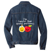 Rosh Hashanah Apples And Honey Shana Tova Jewish N Men Denim Jacket | Artistshot