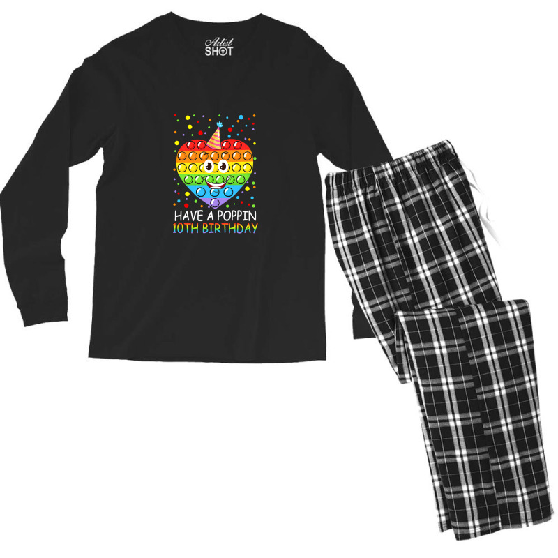 Have A Poppin 10th 10 Years Old Girls Men's Long Sleeve Pajama Set | Artistshot