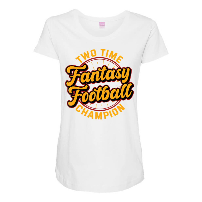 Two Time Fantasy Football Champion Champ League Dr Maternity Scoop Neck T-shirt by hausch | Artistshot