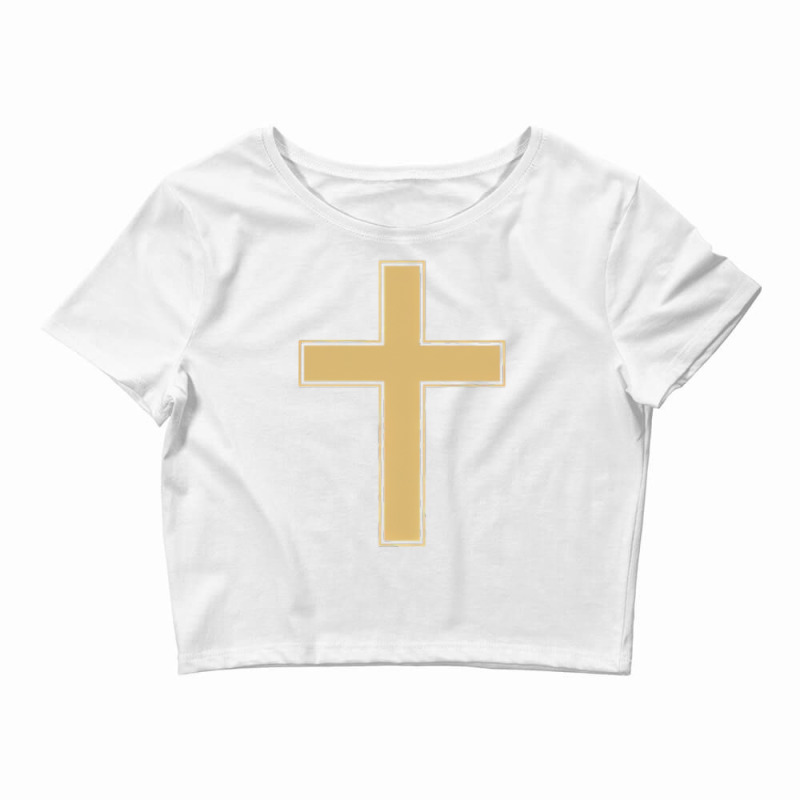 Christian Cross Crucifix Latin Cross Traditional C Crop Top by fieyzacik | Artistshot