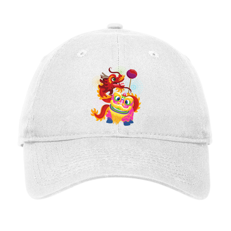 Happy Chinese New Year 2023 Lion Dragon Dance Luna Adjustable Cap by hiett | Artistshot