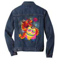 Happy Chinese New Year 2023 Lion Dragon Dance Luna Men Denim Jacket | Artistshot