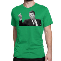 Ronald Reagan Flipping The Bird Classic T-shirt | Artistshot