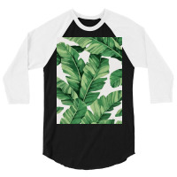 Tropical Banana Leaves 3/4 Sleeve Shirt | Artistshot