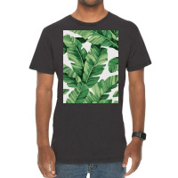 Tropical Banana Leaves Vintage T-shirt | Artistshot