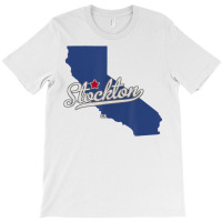 Stockton California Ca Map T Shirt T-shirt | Artistshot