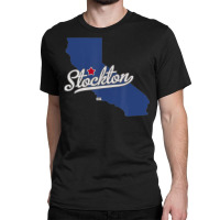 Stockton California Ca Map T Shirt Classic T-shirt | Artistshot