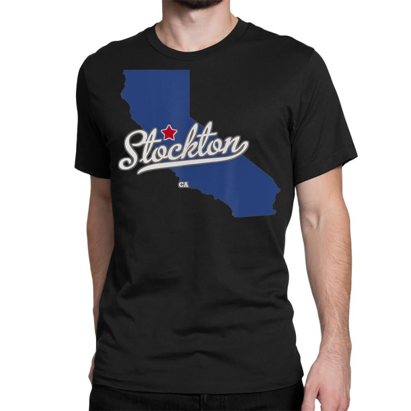 Stockton California Ca Map T Shirt Classic T-shirt by voutsro | Artistshot