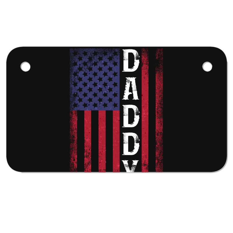 Daddy American Flag For Dark Motorcycle License Plate | Artistshot