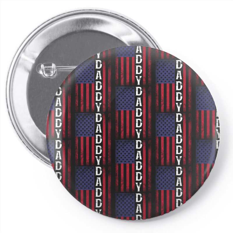 Daddy American Flag For Dark Pin-back Button | Artistshot