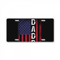 Daddy American Flag For Dark License Plate | Artistshot