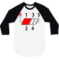 Rs Shift Knob Blank White Edition 3/4 Sleeve Shirt | Artistshot