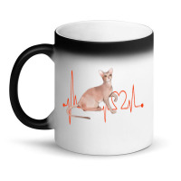 Oriental Cat Heartbeat Ekg Cat Mom Cat Dad Cat Lov Magic Mug | Artistshot