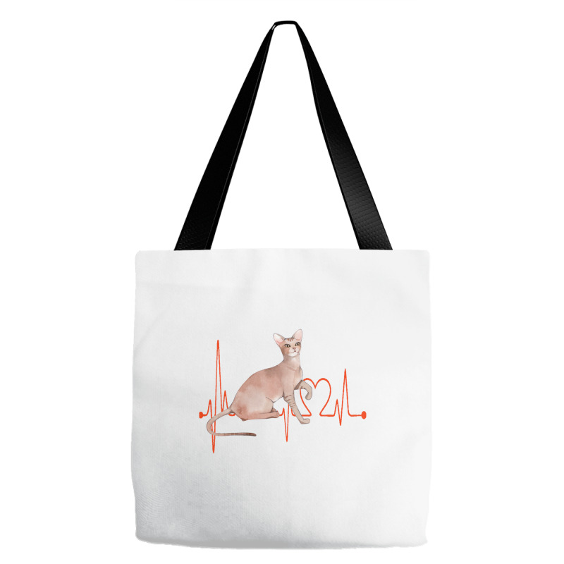 Oriental Cat Heartbeat Ekg Cat Mom Cat Dad Cat Lov Tote Bags | Artistshot