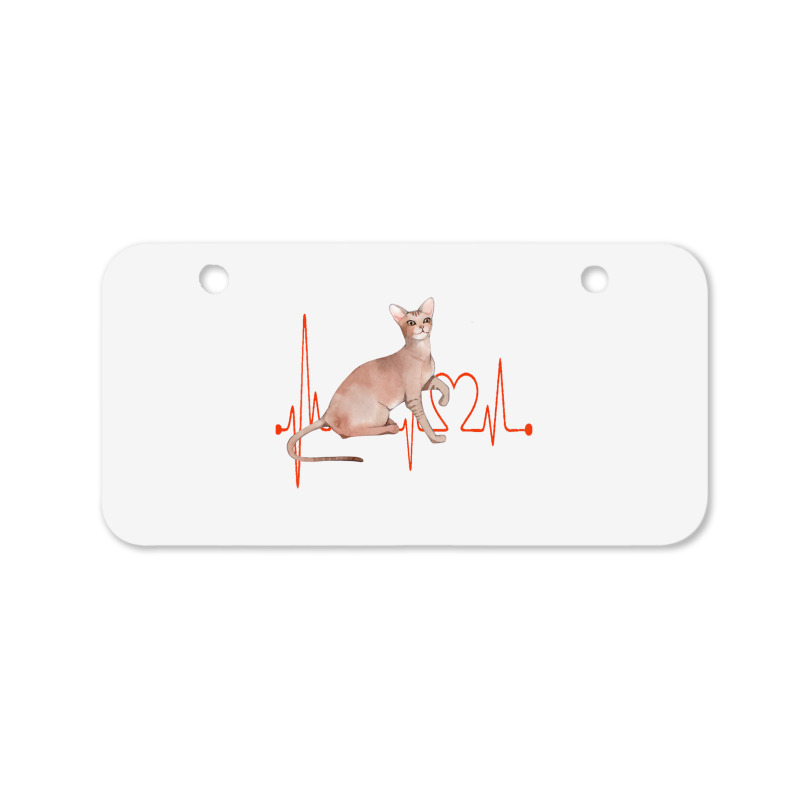 Oriental Cat Heartbeat Ekg Cat Mom Cat Dad Cat Lov Bicycle License Plate | Artistshot