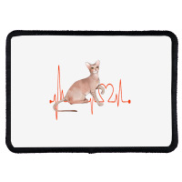 Oriental Cat Heartbeat Ekg Cat Mom Cat Dad Cat Lov Rectangle Patch | Artistshot